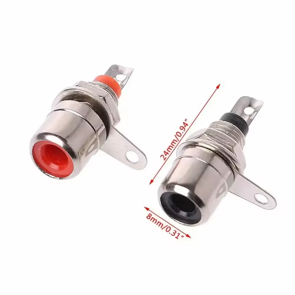 Set de châssis audio RCA gauche droite femelle tulipe