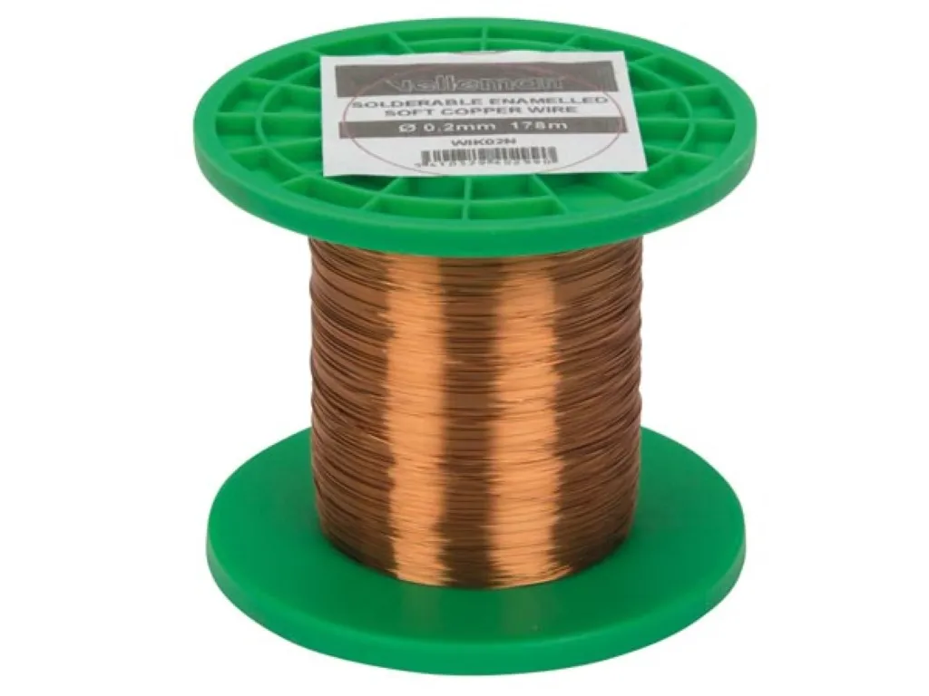 Fil de bobinage en cuivre Ø0.2mm - 178m - 97 ohm