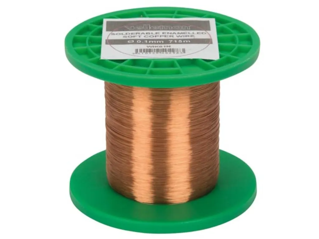 Fil de bobinage en cuivre Ø0.1mm - 715m - 1.5kohm