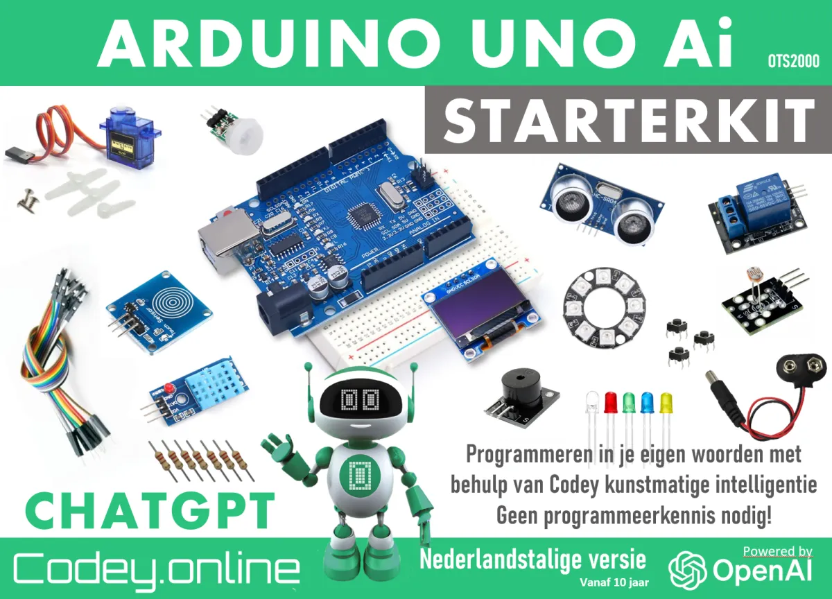 Kit de démarrage Arduino avec Codey ChatGPT AI Nederlands