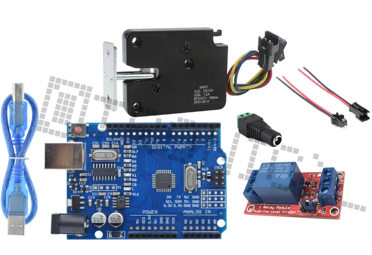 Kit de démarrage pour Arduino Uno R3 avec prise 5 V, module relais, prise jack DC et pigtail à 2 broches