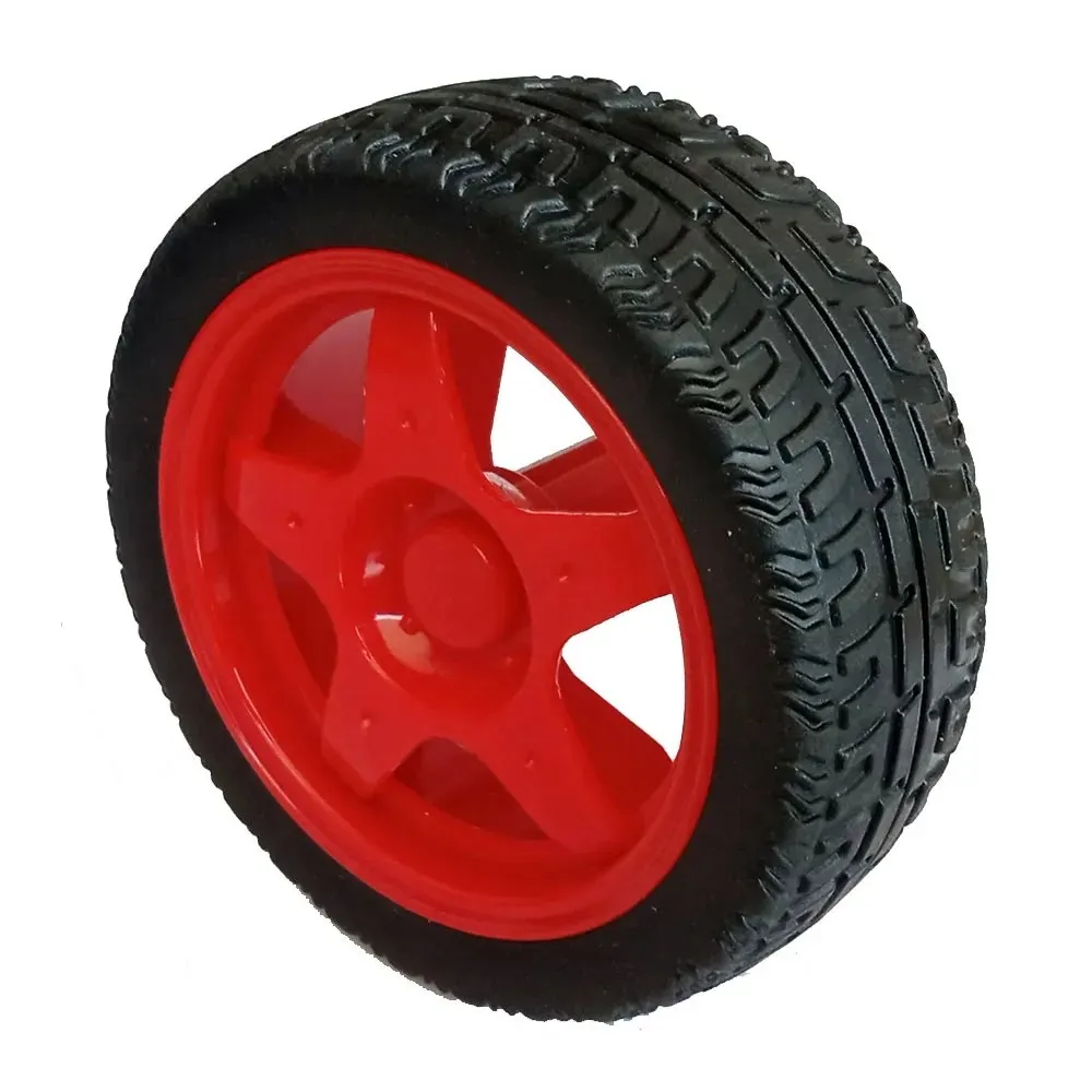 Roue avec caoutchouc pour robot ou smart car Rouge