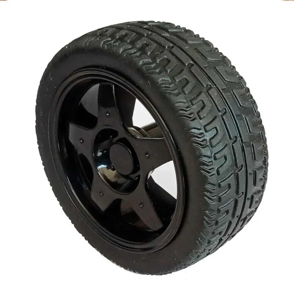 Roue avec caoutchouc pour robot ou smart car Noir