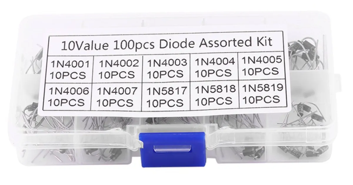 100 diodes ensemble 10 types Redresseur / Schottky