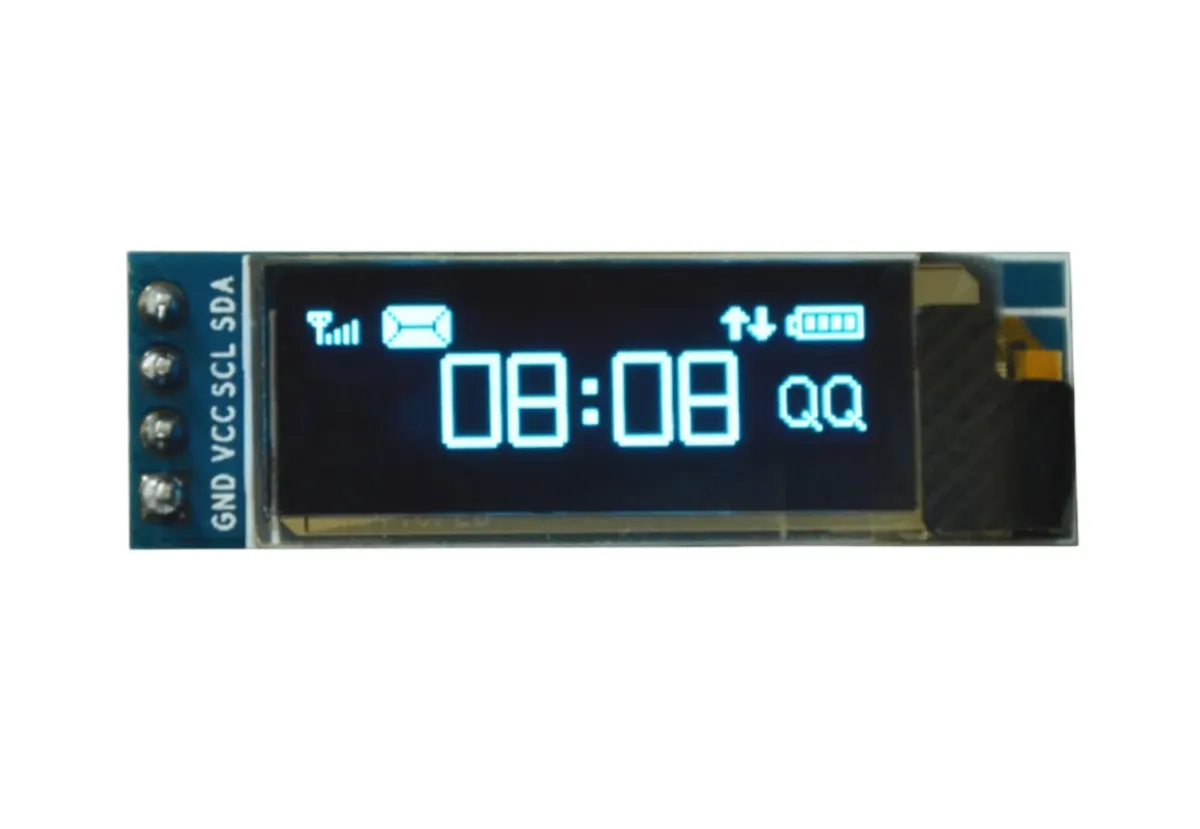 Mini écran OLED blanc de 0,91 pouce 128x32 I2C