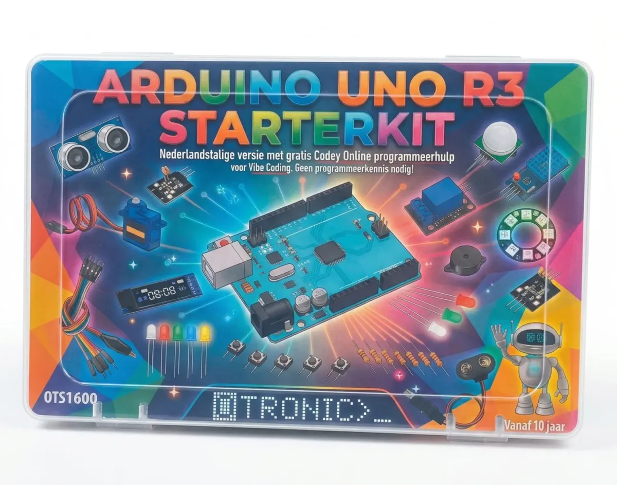 Kit de démarrage Arduino UNO R3 en néerlandais, avec Codey Ai Vibe Coding