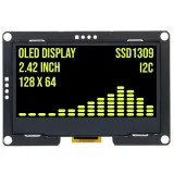 Écran OLED 2.4 pouces 128x64 Jaune I2C SSD1309 3.3V – 1