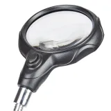 Loupe avec éclairage LED, pinces pratiques et support de fer à souder – 3