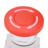 Bouton d’arrêt d’urgence champignon rouge à pousser et tourner – 3
