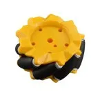 Mecanum  Roue /Roue omnidirectionnelle - 80MM-A Jaune  - set de 2 roues (1xL+1xR)
