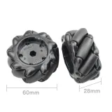 Roue Mecanum / Roue omnidirectionnelle - 60MM-K Noir Lot de 4 – 2