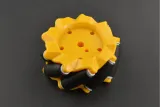 Roue Mecanum / Roue omnidirectionnelle - 60MM-K Jaune - Lot de 4 – 3