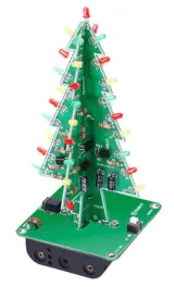 Kit de soudure sapin de Noël avec LED rouges, vertes et jaunes clignotantes – 1