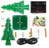 Kit de soudure sapin de Noël avec LED rouges, vertes et jaunes clignotantes – 2