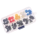 Assortiment de boutons-poussoirs, momentané - 25 pièces, 5 couleurs, 12 x 12 x 7,3 mm – 3