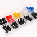Assortiment de boutons-poussoirs, momentané - 25 pièces, 5 couleurs, 12 x 12 x 7,3 mm – 4