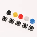 Assortiment de boutons-poussoirs, momentané - 25 pièces, 5 couleurs, 12 x 12 x 7,3 mm – 5