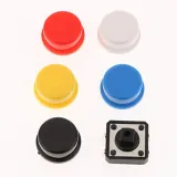 Assortiment de boutons-poussoirs, momentané - 25 pièces, 5 couleurs, 12 x 12 x 7,3 mm – 6