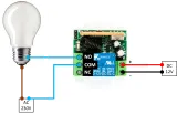 Module relais sans fil incl. télécommande (2 boutons) - 12V, 1 canal, 433Mhz RF – 2