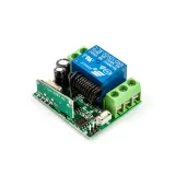 Module relais sans fil incl. télécommande (2 boutons) - 12V, 1 canal, 433Mhz RF – 6