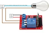 Module relais sans fil incl. télécommande - 12V, 1 canal, 433Mhz RF – 2