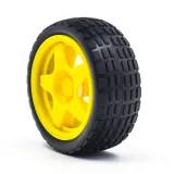 Roue en caoutchouc pour robot ou voiture intelligente, jaune – 1