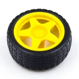 Roue en caoutchouc pour robot ou voiture intelligente, jaune – 2