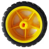 Roue en caoutchouc pour robot ou voiture intelligente, jaune – 3