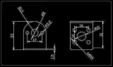Support de moteur réducteur en aluminium 25mm avec 6 vis – 2