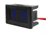 Voltmètre DC 3,5V-30V -  Bleu, 0.56 inch, encastrable – 1