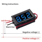 Voltmètre DC 3,5V-30V -  Bleu, 0.56 inch, encastrable – 2