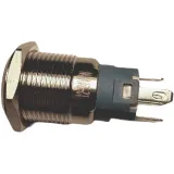 Bouton poussoir | verrouillage marche-arrêt | LED rouge 12V | acier inoxydable | 16 mm – 3