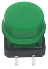 Bouton-poussoir | momentané - impulsion | 12x12x7 | Vert – 1