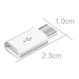Adaptateur USB-C mâle vers Micro-USB femelle blanc – 6
