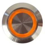 Bouton poussoir | verrouillage marche-arrêt | LED 5V Orange | inox | 12mm – 3