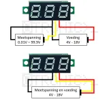Voltmètre 0V-100V Vert – 3