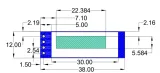 Mini écran OLED bleu 0.91 inch 128x32 I2C – 2