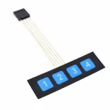 Clavier à membrane matrice 1 x 4 avec circuit FBC – 1