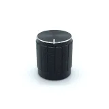 Capuchon en aluminium pour commutateur rotatif/potentiomètre (diamètre : intérieur 6 mm, extérieur 15 mm x 17 mm) - noir – 3