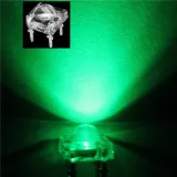 LED 5mm Super Flux Piranha 4 broches - Vert pur – 2