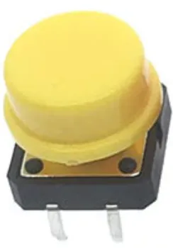Bouton poussoir | moment - impulsion | 12x12x7 | Jaune