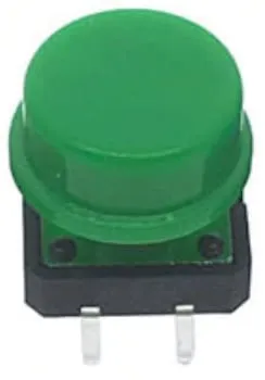 Bouton-poussoir | momentané - impulsion | 12x12x7 | Vert