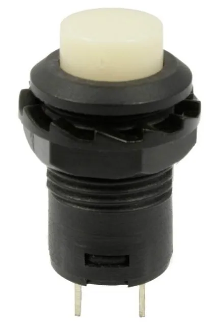 Bouton poussoir | moment - puls | 14x20 trou rond 12mm | Blanc