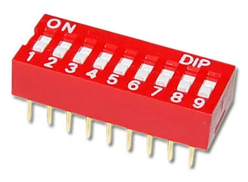 Interrupteur DIP 9 broches - pas de 2,54 mm