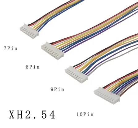 Câble connecteur/borne 10 broches, 1 côté - mâle, 26AWG 20cm, XH2.54mm