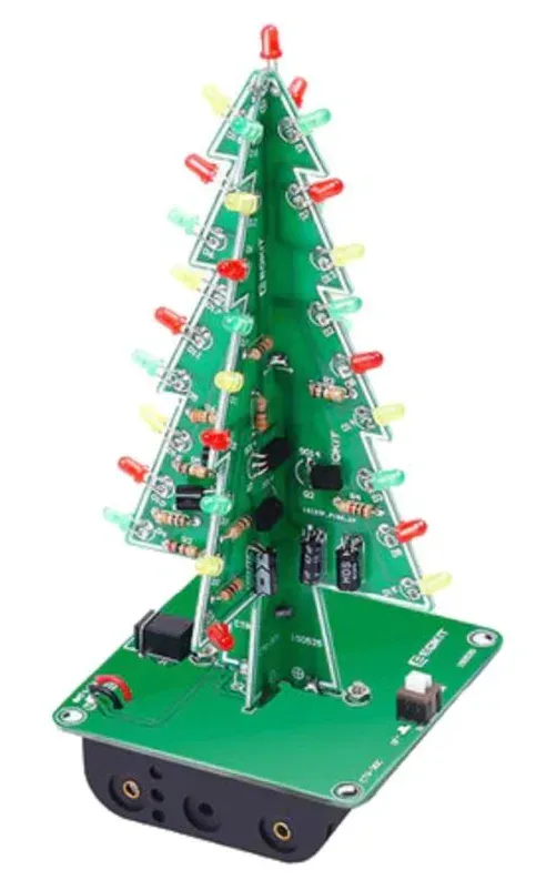 Image du circuit imprimé sapin de Noël assemblé