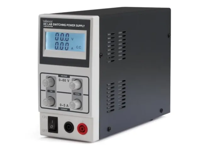 Alimentation de laboratoire Velleman, à découpage, réglable, 0-60 VCC/0-5 A