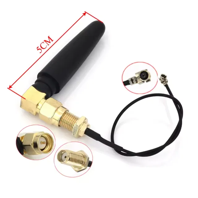 Antenne LoRa 433 MHz 3 dBi externe avec connecteur IPEX et SMA