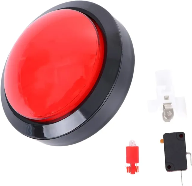 Bouton d’arcade 100 mm rouge bombé