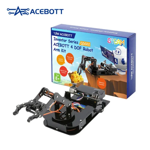 Bras robotique ACEBOTT ESP32 contrôlable et programmable | À monter soi-même | STEM